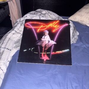 Dolly Parton Vinyl Record with Neon Design